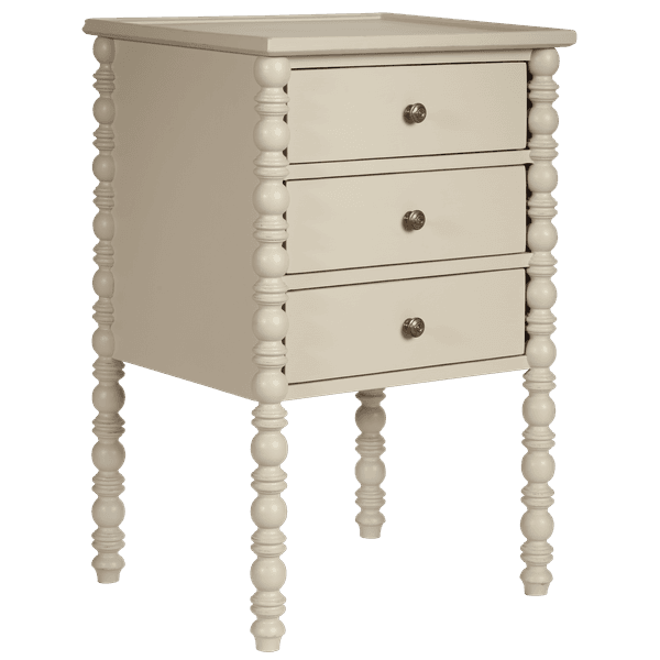 BOB031 11a – Bobbin bedside table three drawers