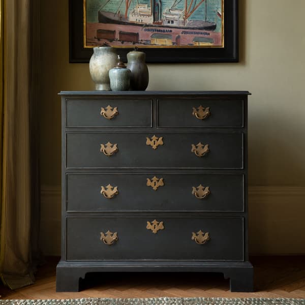 ENG044 Chelsea Textiles English Country Commode – Chest of drawers with ornate handles