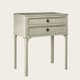 GUS031L Large bedside table with two drawers
