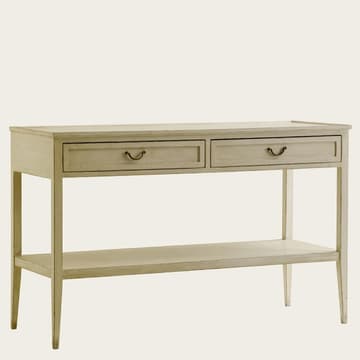 Console with two drawers & shelf