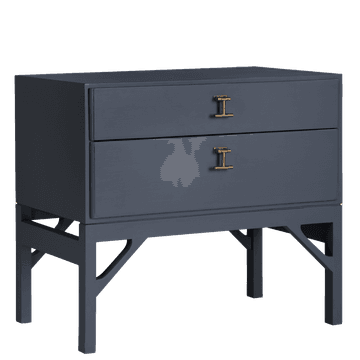 Small bedside table with T-bar handles