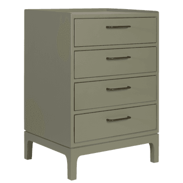 Modular bedside table with four drawers