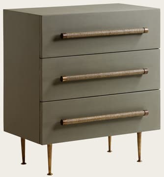 Small chest of drawers with wicker handles