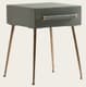 MID039 Bedside table with wicker handle