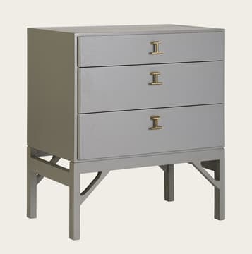 Bedside table with T-bar handles