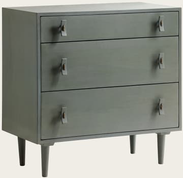 Chest of drawers with wood handles