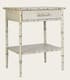 TRO108 Faux bamboo side table with drawer