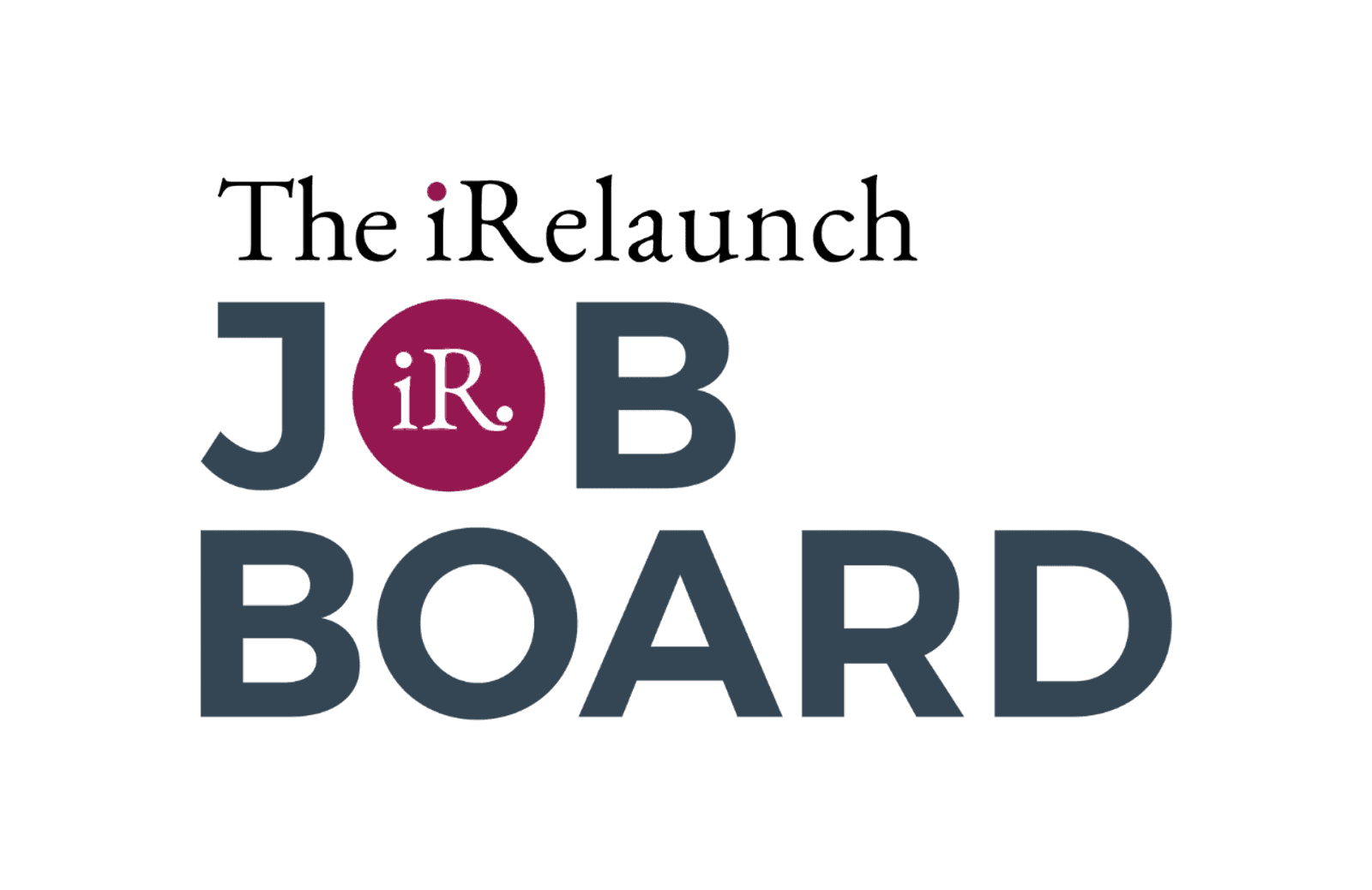The i Relaunch Job Board Alert Banner Logo