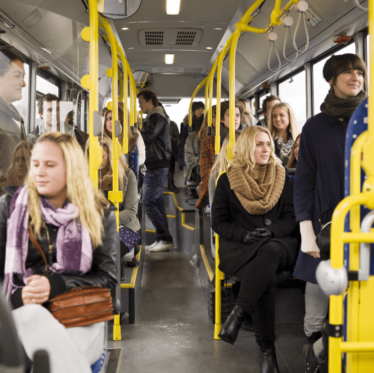 People On Bus Square