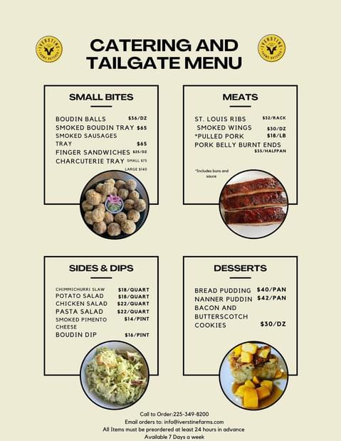 Tailgate menu 1