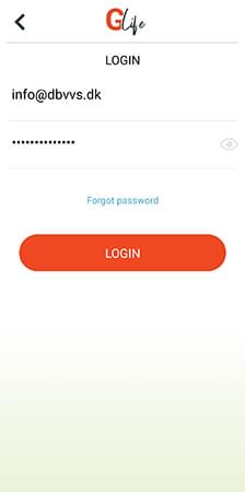Log ind på Glife app