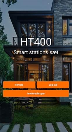 Forsiden af HT400 app'en