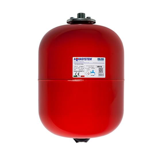 Rød trykekspansionsbeholder 18 liter