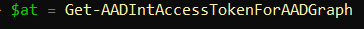 Getting Access Token For AAD Graph