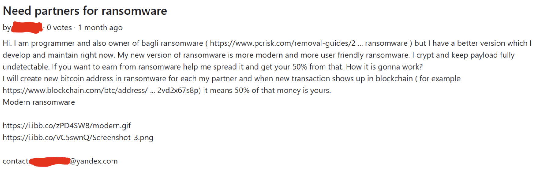 Bagli ransomware - chaos-ransomware