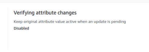 Verifying attribute changes setting