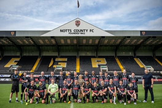 Notts County FC 'Partners' football match at the iconic Meadow Lane Stadium