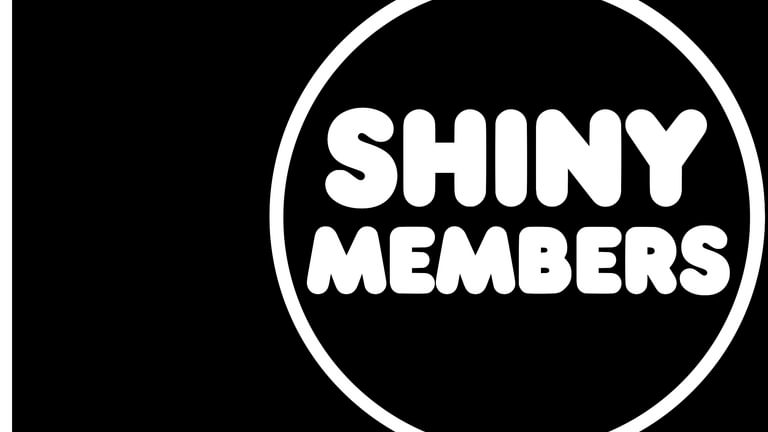 Shiny members badge white