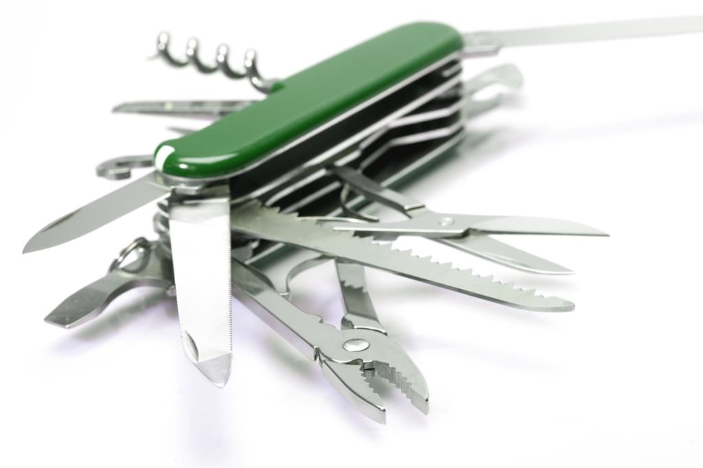 Green swiss army knife