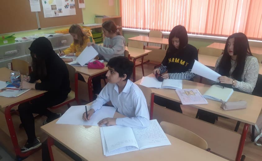 Year 9s working hard