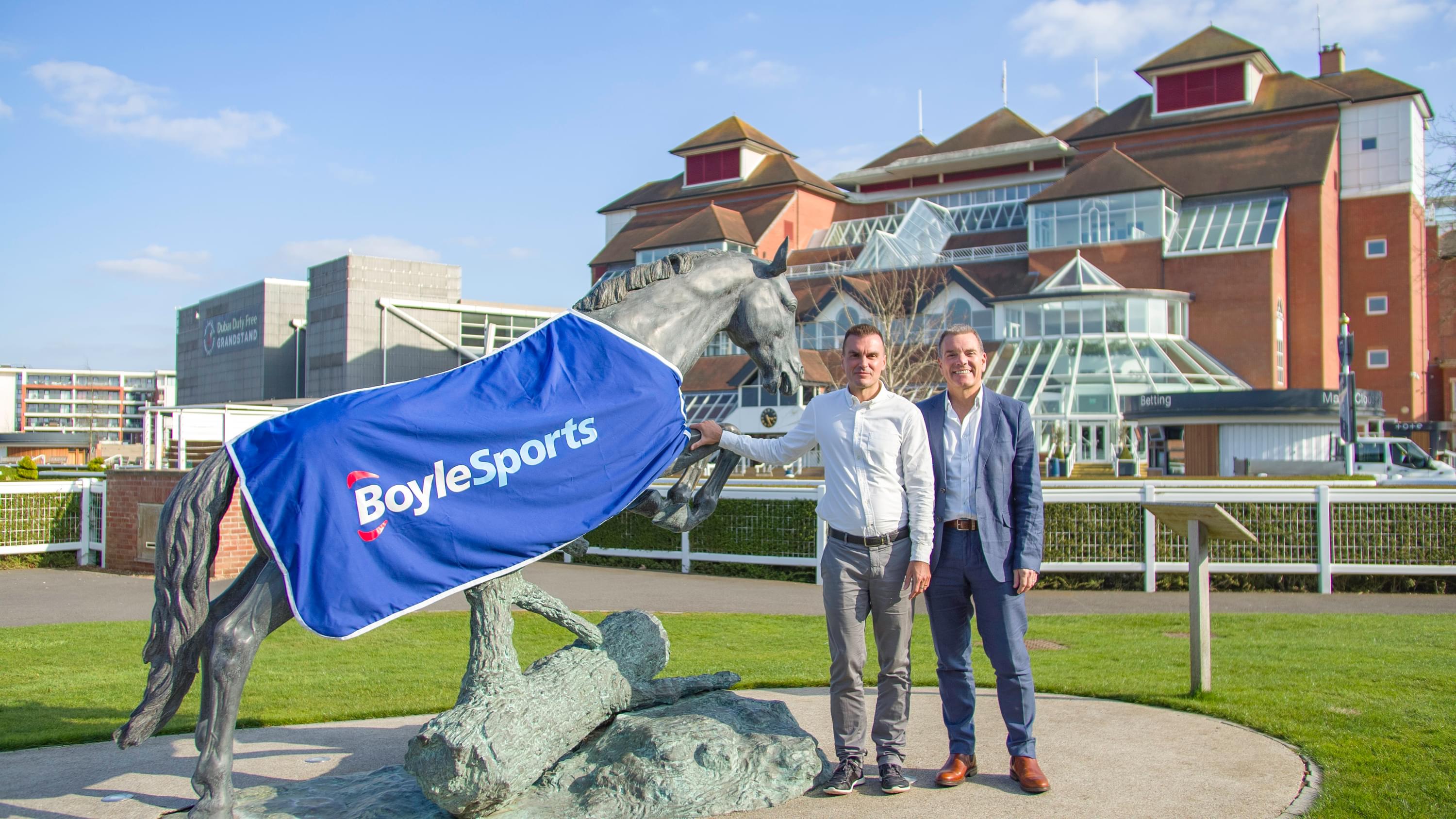 Shaun Hinds, CEO of Newbury Racecourse with Vlad Kaltenieks, CEO of BoyleSports Shaun Hinds, CEO of Newbury Racecourse with Vlad Kaltenieks, CEO of BoyleSports