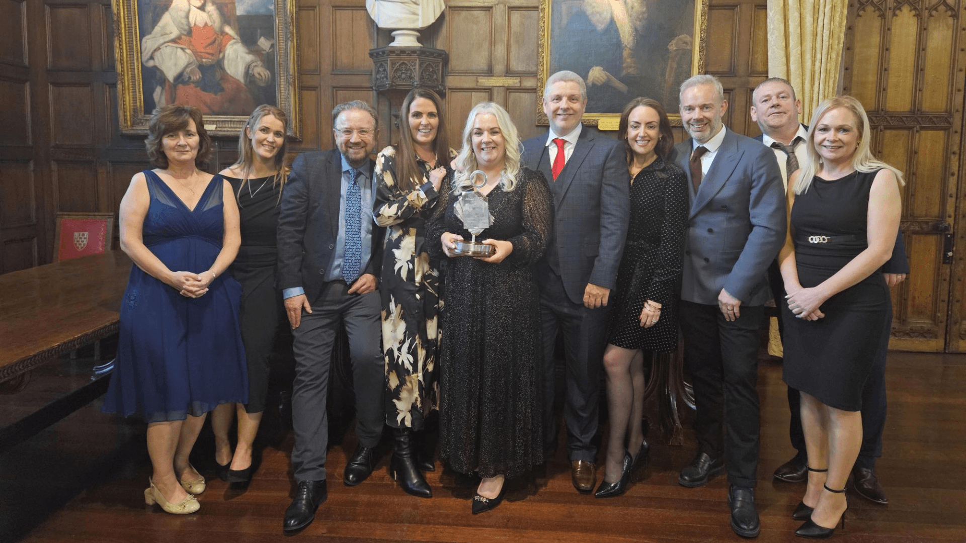 Georgina Moloney Boyle Sports Colleagues Celebrating Her Betting Shop Manager of the Year Victory Georgina Moloney Boyle Sports Colleagues Celebrating Her Betting Shop Manager of the Year Victory