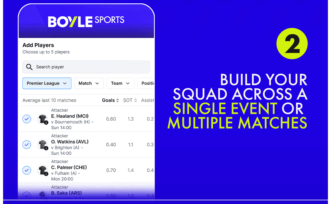 Squad Builder Step 2 Squad Builder Step 2