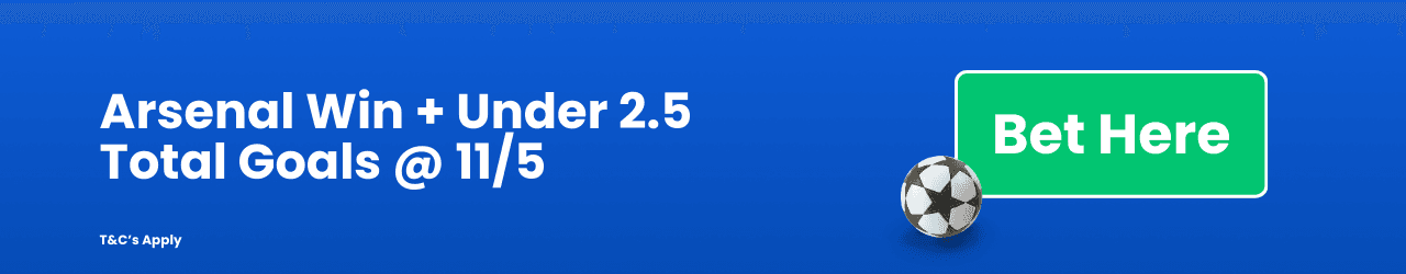Arsenal Win Under 3 5 Total Goals Add to betslip Arsenal Win Under 3 5 Total Goals Add to betslip