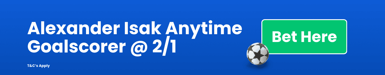 Isak Anytime Goalscorer 7 5 Add to betslip Isak Anytime Goalscorer 7 5 Add to betslip