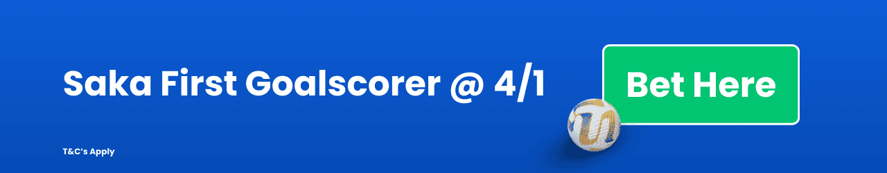 Saka First Goalscorer Add to betslip Saka First Goalscorer Add to betslip