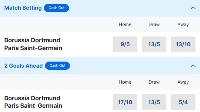 Dortmund v PSG Betting Odds Champions League semi final 2023 24 Dortmund v PSG Betting Odds Champions League semi final 2023 24