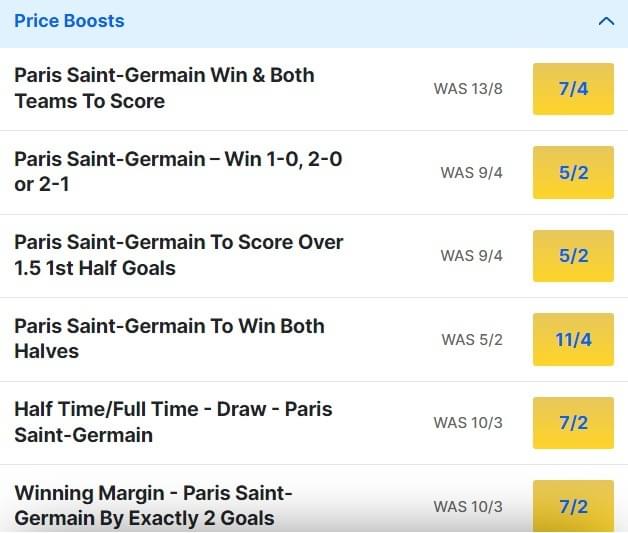 PSG v Borussia Dortmund Odds Price Boosts Champions League Semi Final 2023 24 PSG v Borussia Dortmund Odds Price Boosts Champions League Semi Final 2023 24