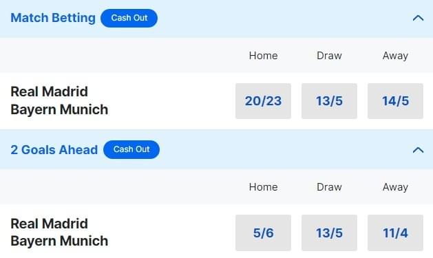 Real Madrid v Bayern Munich Betting Odds Champions League Semi Final 2023 24 Real Madrid v Bayern Munich Betting Odds Champions League Semi Final 2023 24