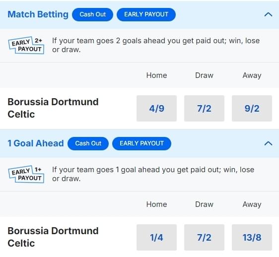 Borussia Dortmund v Celtic Betting Odds Champions League 2024 25 Borussia Dortmund v Celtic Betting Odds Champions League 2024 25