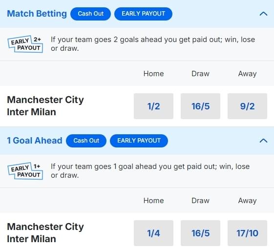 Man City v Inter Milan Betting Odds Champions League 2024 25 Man City v Inter Milan Betting Odds Champions League 2024 25
