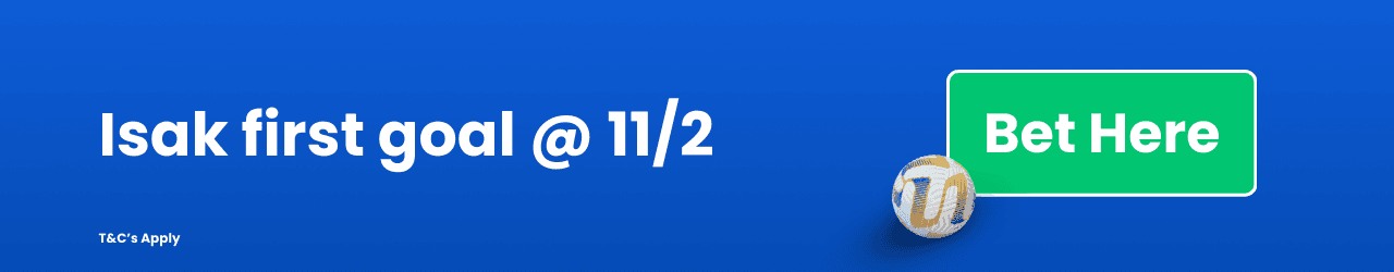 Isak first goal Add to betslip Isak first goal Add to betslip