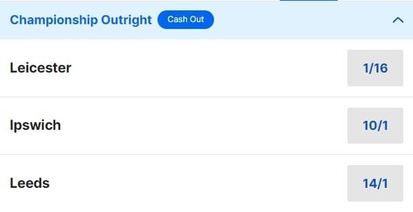 EFL Championship Odds EFL Championship Odds