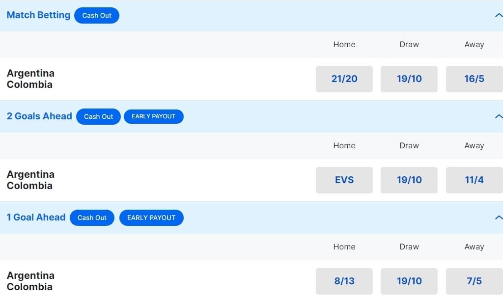 Argentina v Colombia Betting Odds 2024 Copa America Final Argentina v Colombia Betting Odds 2024 Copa America Final