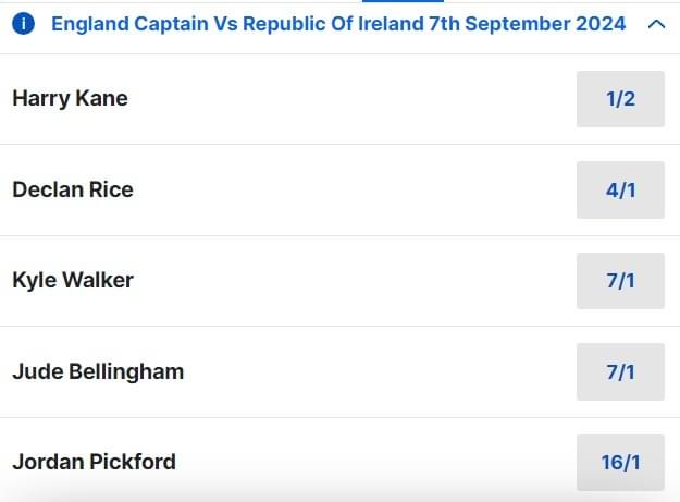 Next England Captain Betting Odds Next England Captain Betting Odds