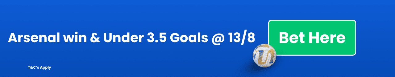 Arsenal win Under 3 5 Goals Add to betslip Arsenal win Under 3 5 Goals Add to betslip