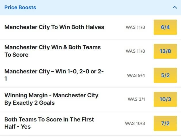 Fulham v Man City Odds Price Boosts Premier League 2023 24 Fulham v Man City Odds Price Boosts Premier League 2023 24