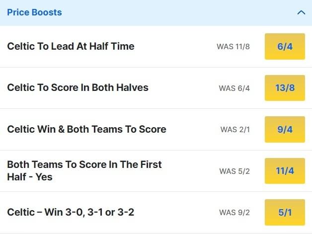 Celtic v Rangers Odds Price Boosts SPL 2023 24 Old Firm Celtic v Rangers Odds Price Boosts SPL 2023 24 Old Firm