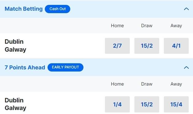 Dublin v Galway Betting Odds 2024 All Ireland Quarter Final Dublin v Galway Betting Odds 2024 All Ireland Quarter Final
