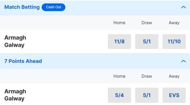 Galway v Armagh Betting Odds 2024 All Ireland Football Final Galway v Armagh Betting Odds 2024 All Ireland Football Final