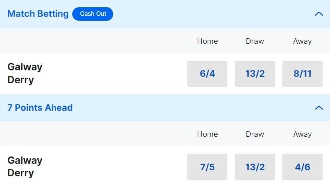 Galway v Derry Betting Odds All Ireland Groups 2024 Galway v Derry Betting Odds All Ireland Groups 2024