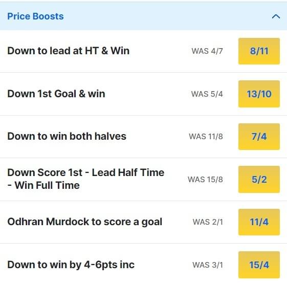 Down v Westmeath Odds Price Boosts Allianz Football League Division 3 Final Down v Westmeath Odds Price Boosts Allianz Football League Division 3 Final
