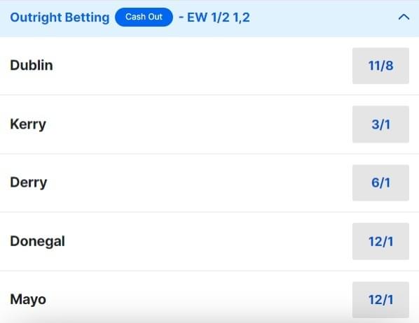 2024 All Ireland Football Betting Odds 2024 All Ireland Football Betting Odds