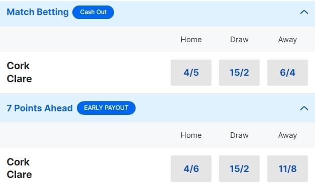 Clare v Cork Betting Odds 2024 All Ireland Hurling Final Clare v Cork Betting Odds 2024 All Ireland Hurling Final