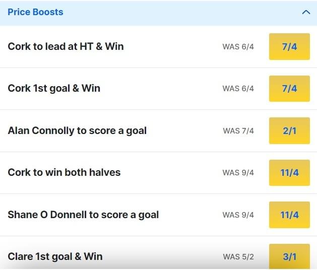 Clare v Cork Odds Price Boosts 2024 All Ireland Hurling Final Clare v Cork Odds Price Boosts 2024 All Ireland Hurling Final