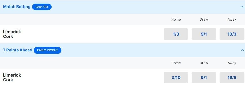 Limerick v Cork Betting Odds 2024 All Ireland Semi Final Limerick v Cork Betting Odds 2024 All Ireland Semi Final